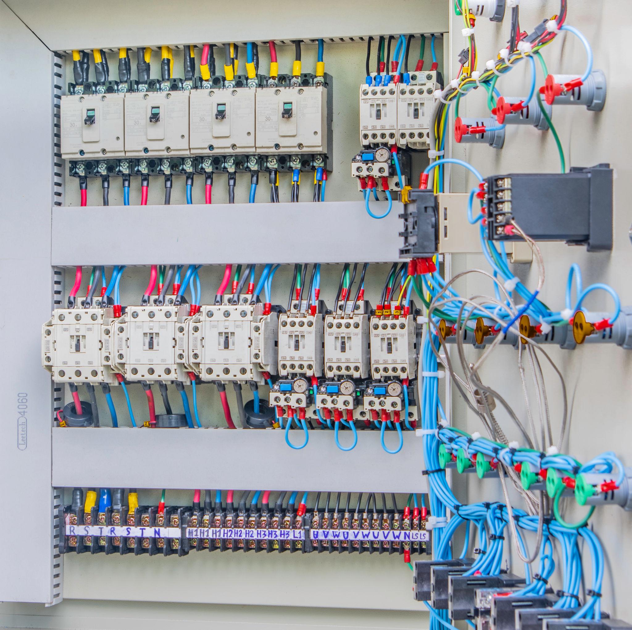 Industrial electrical control cabinets and equipment